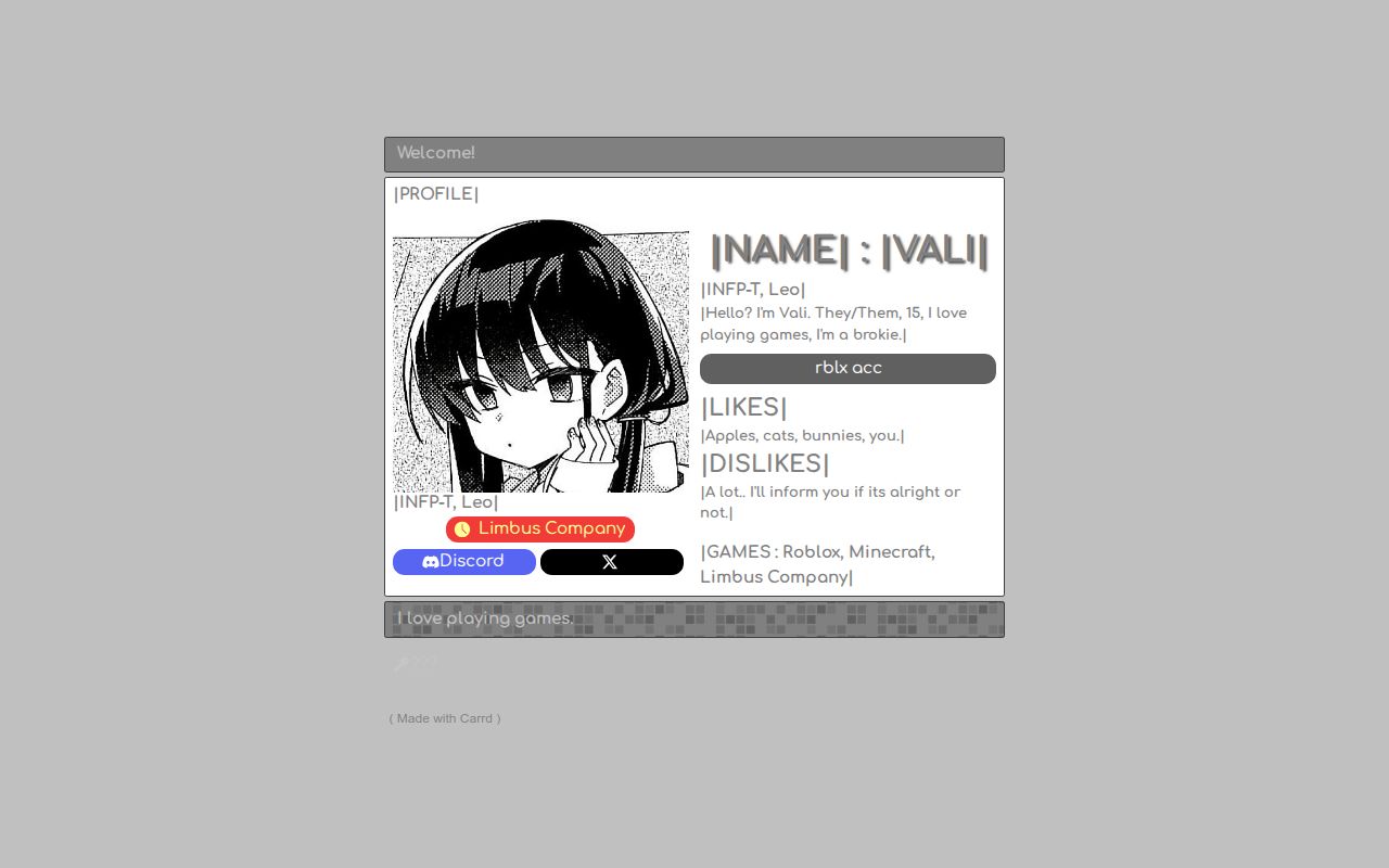 Carrd profile picture for @unparalleled
